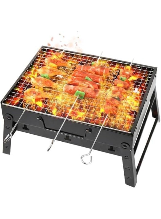 محطة شواء فحم محمولة، مثالية للسفر، وحدة شواء خارجية، رف شواء قابل للإزالة، تصميم سهل التنظيف، أربعة عشر فتحة تهوية، مناسبة للنزهات والتخييم والحدائق، الأبعاد: 35 × 45 × 40 سم - Image 2